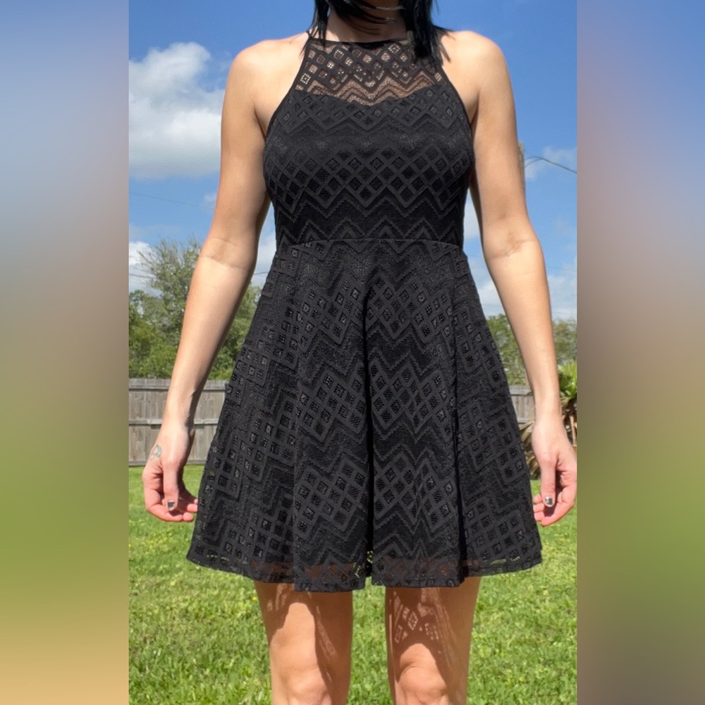 Black lace dress
